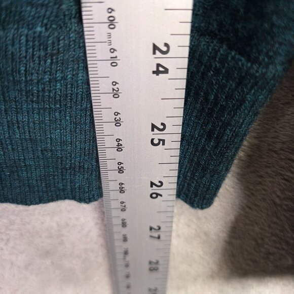 Womens Gap Green 100% Merino Wool V Neck Sweater Long Sleeve Size XL - Picture 5 of 6